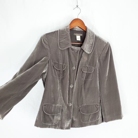 Sigrid Olsen Gray Silky Soft Jacket Size 10 - Picture 3 of 8